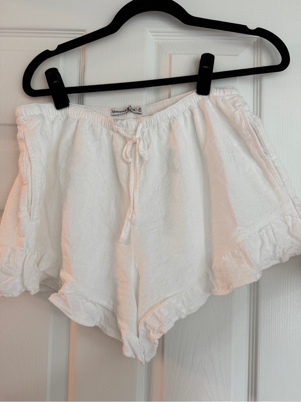 Abercrombie white linen shorts